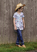 Load image into Gallery viewer, Light Blue Floral Tunic (SWS1034)-Dresses-Sparkledots-sparkledots