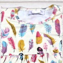 Load image into Gallery viewer, Pretty Feathers Ruffle Sleeve Dress (SWS5025)-Dresses-Sparkledots-sparkledots