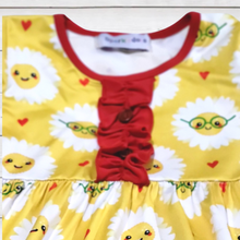 Load image into Gallery viewer, Happy Daisies in Glasses Ruffle Dress (SWS5028)-Dresses-Sparkledots-sparkledots