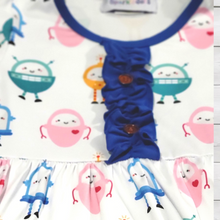 Load image into Gallery viewer, Cute Robots Ruffle Dress (SWS5032)-Dresses-Sparkledots-sparkledots