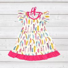 Load image into Gallery viewer, Pretty Feathers Ruffle Sleeve Outfit (SWS5046)-Outfit Sets-Sparkledots-sparkledots