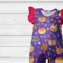 Load image into Gallery viewer, Animal Faces Romper (SWS5115)-Jumpsuits & Rompers-Sparkledots-sparkledots