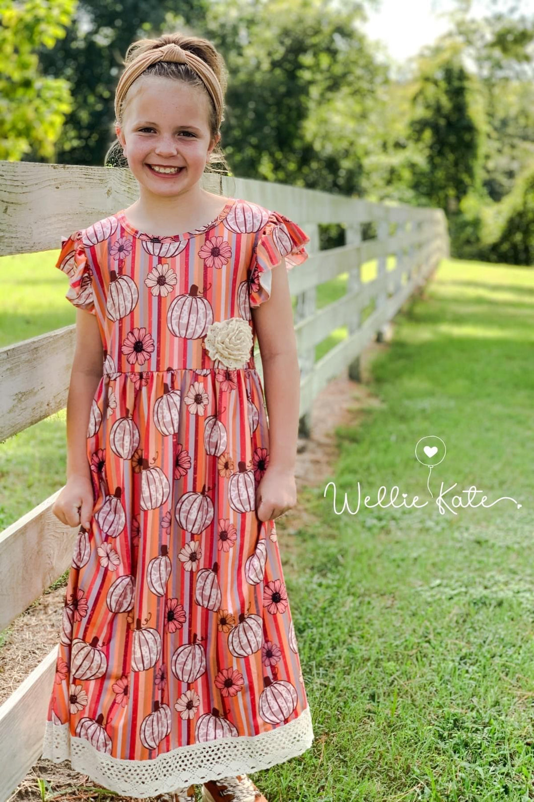 Boho Pumpkins Maxi dress