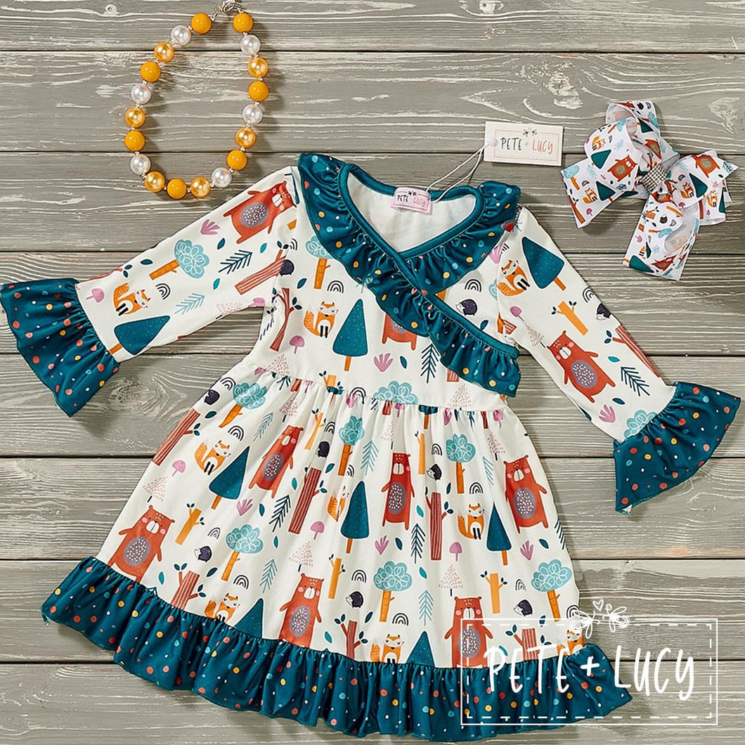 Trees and dots dress