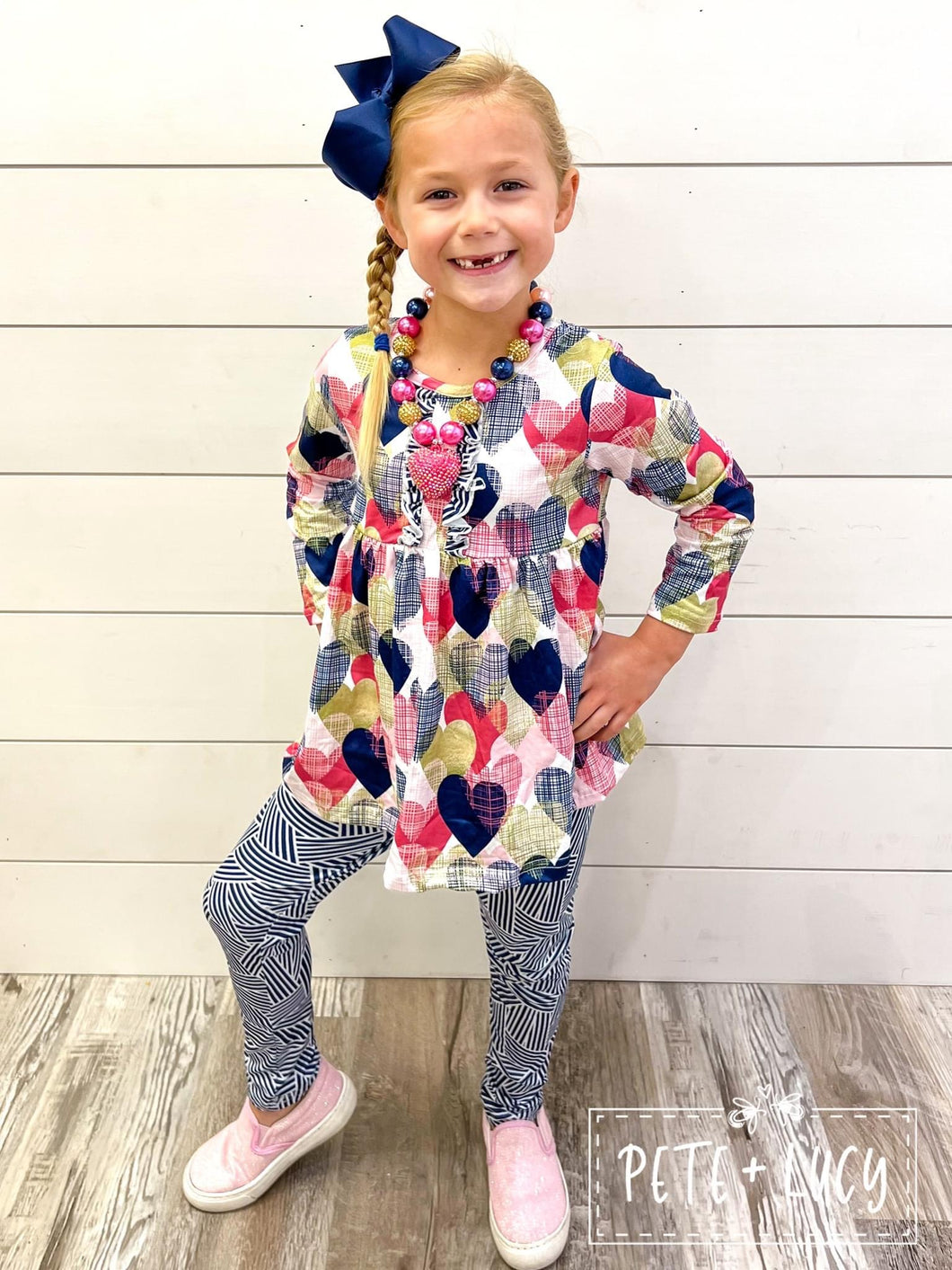 Geo hearts pant set size 6/6x