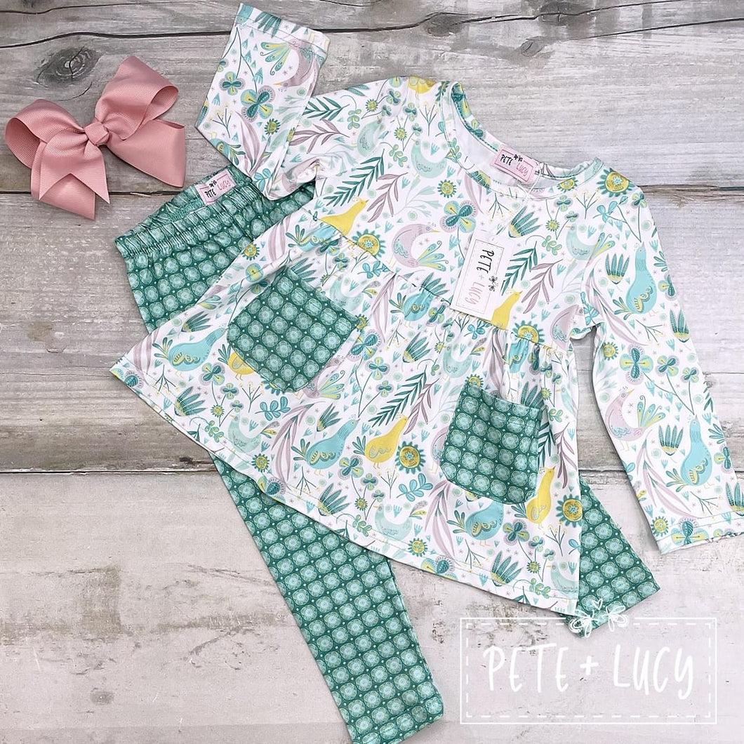 Peacocks pants set