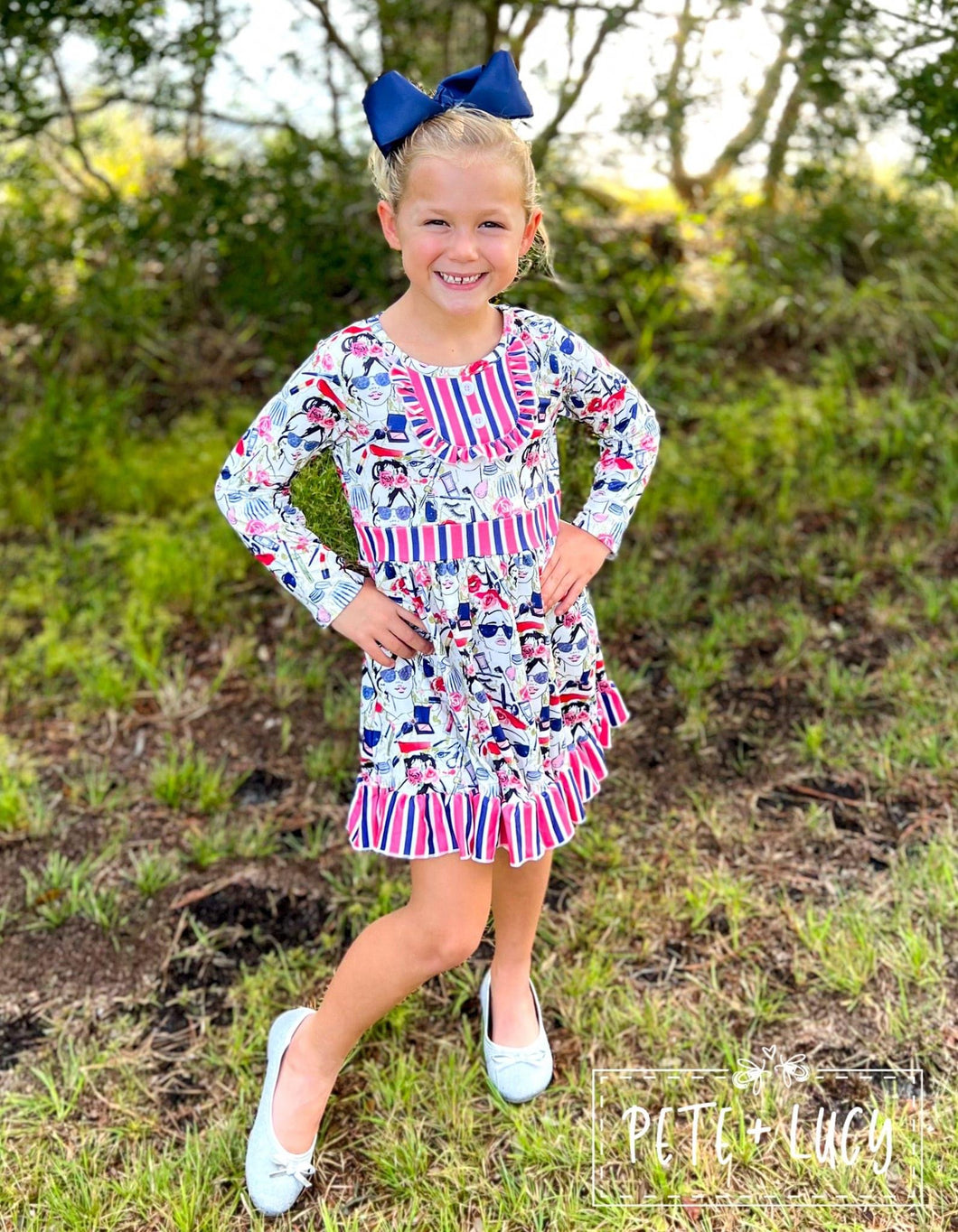 Glamour stripes dress size 3T