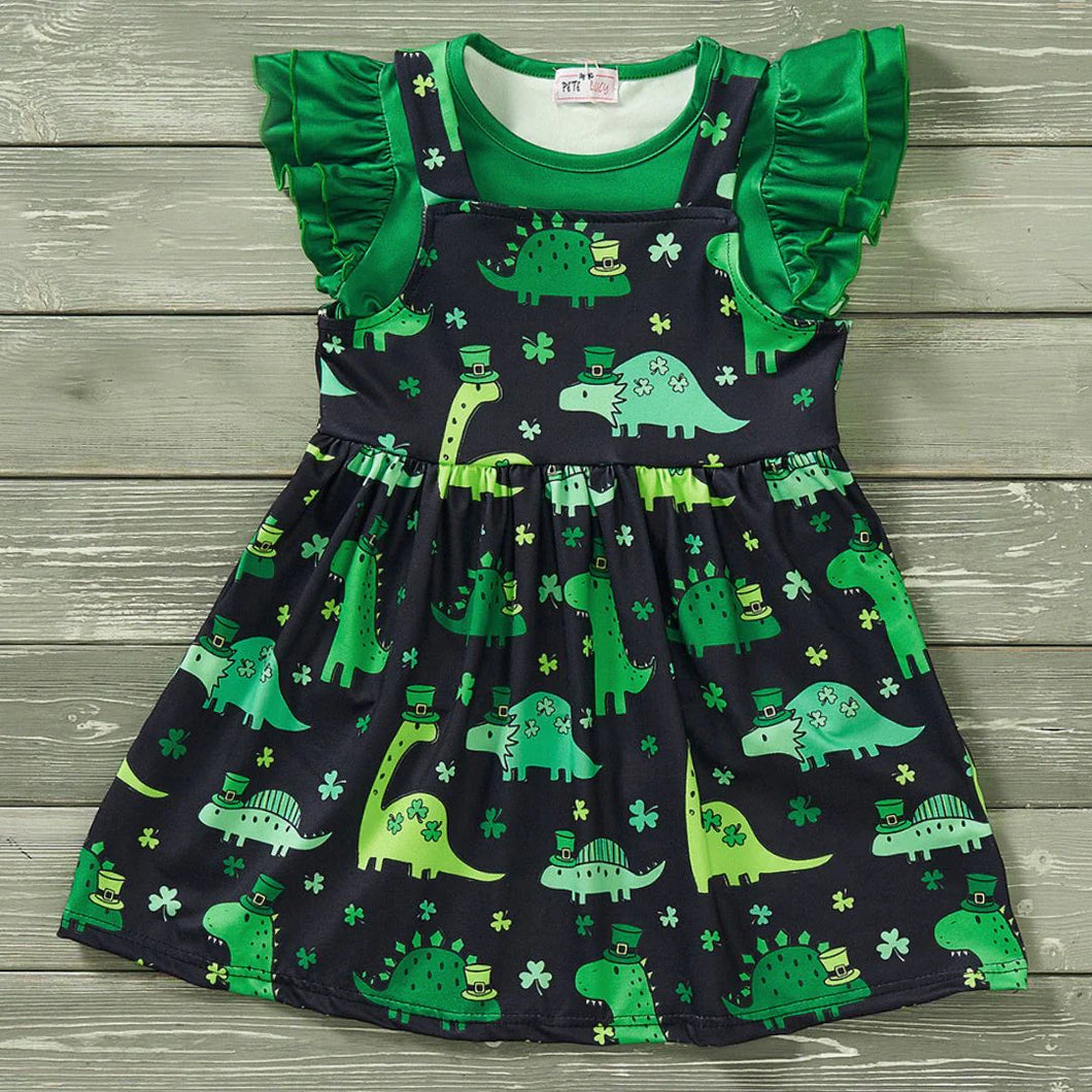 Shamrock Dinos skirt set