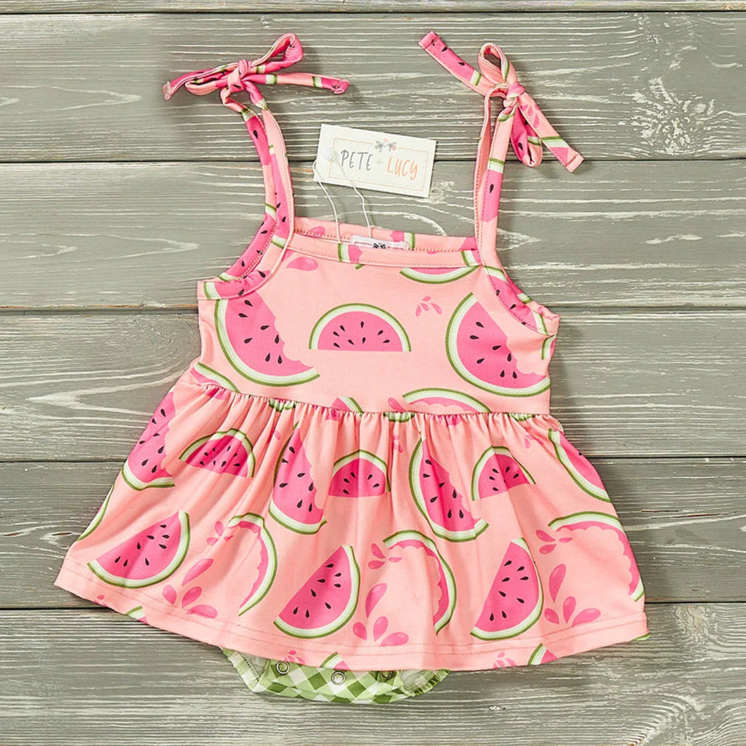 Watermelon Picnic romper