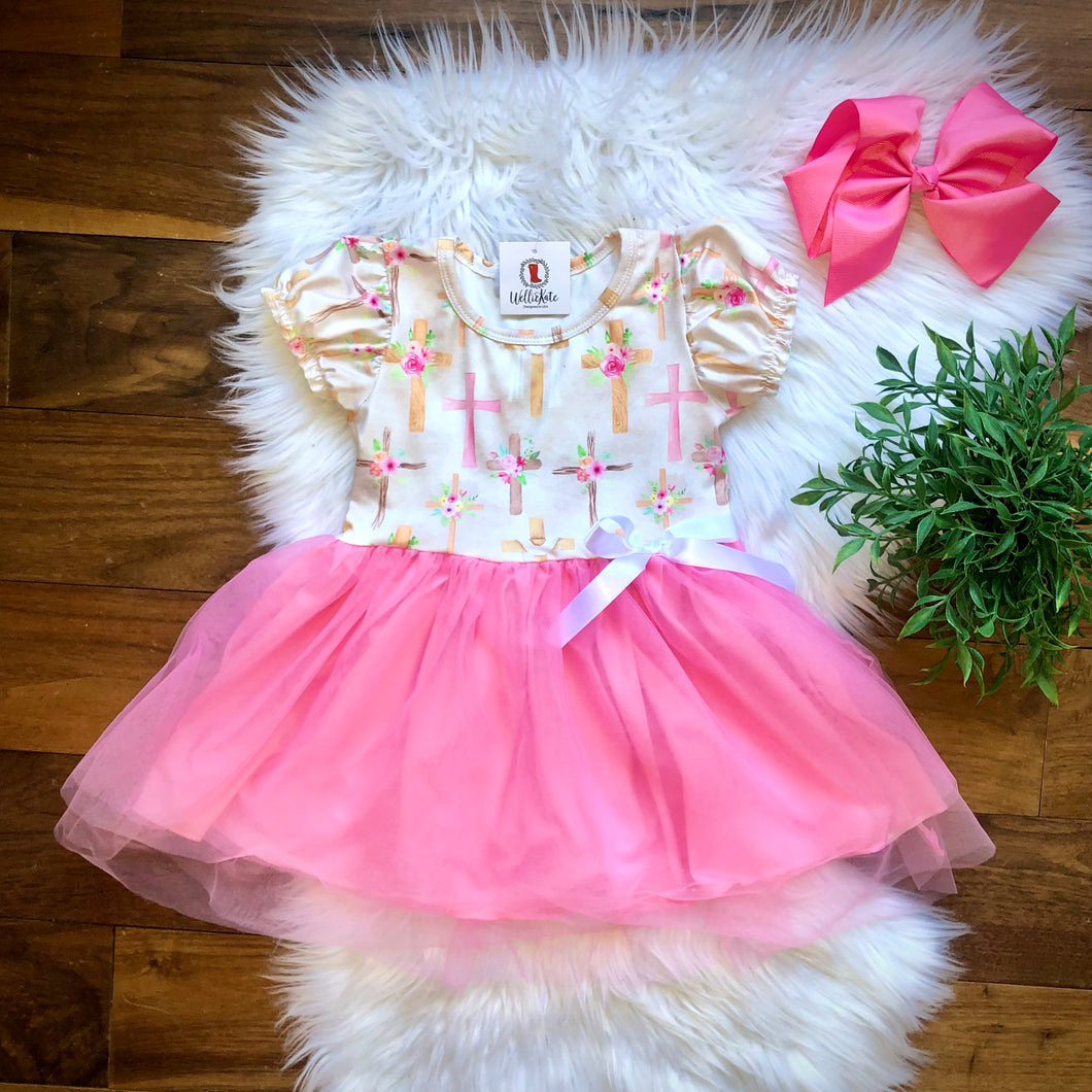 Easter cross tulle dress**Preorder