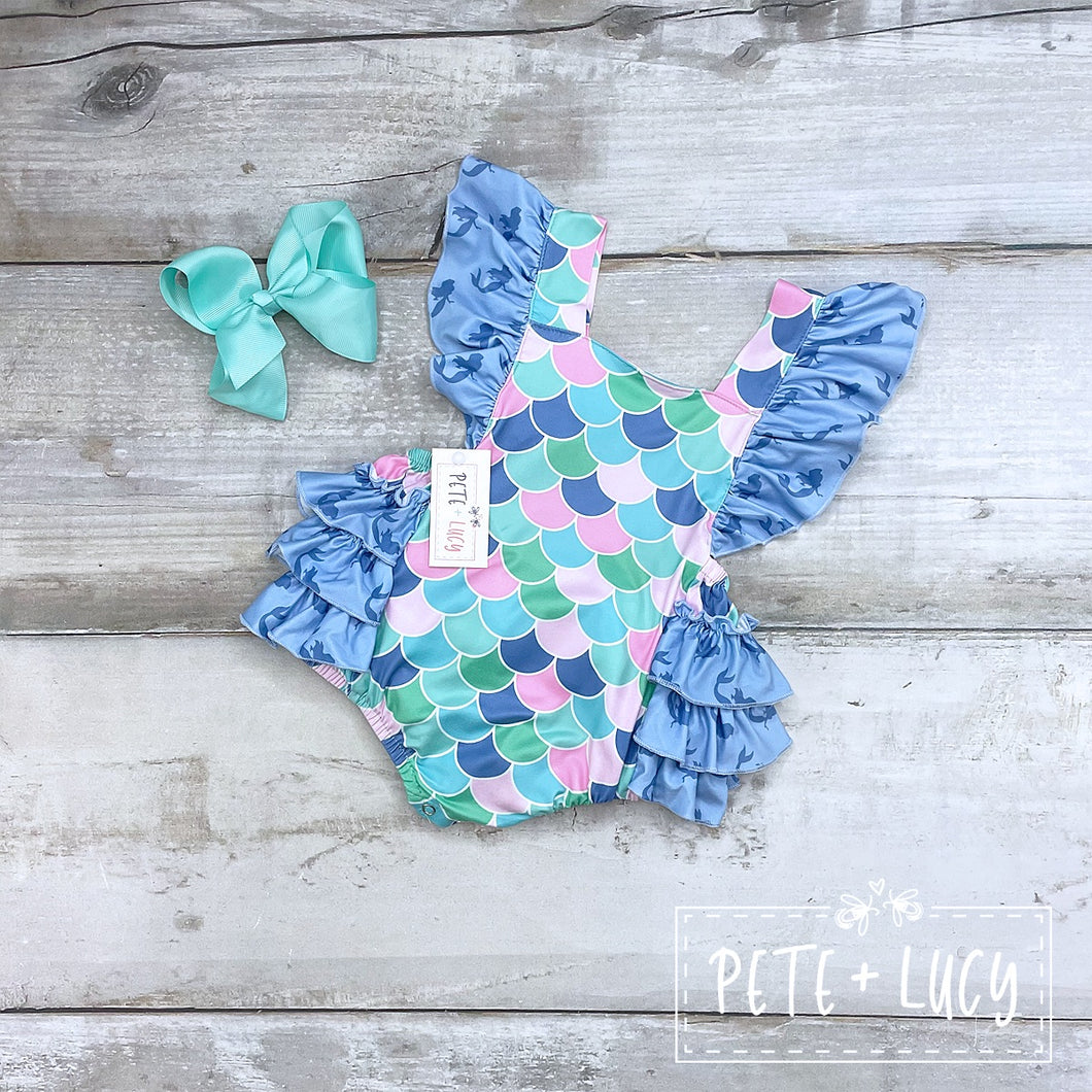 Mermaid ruffle romper