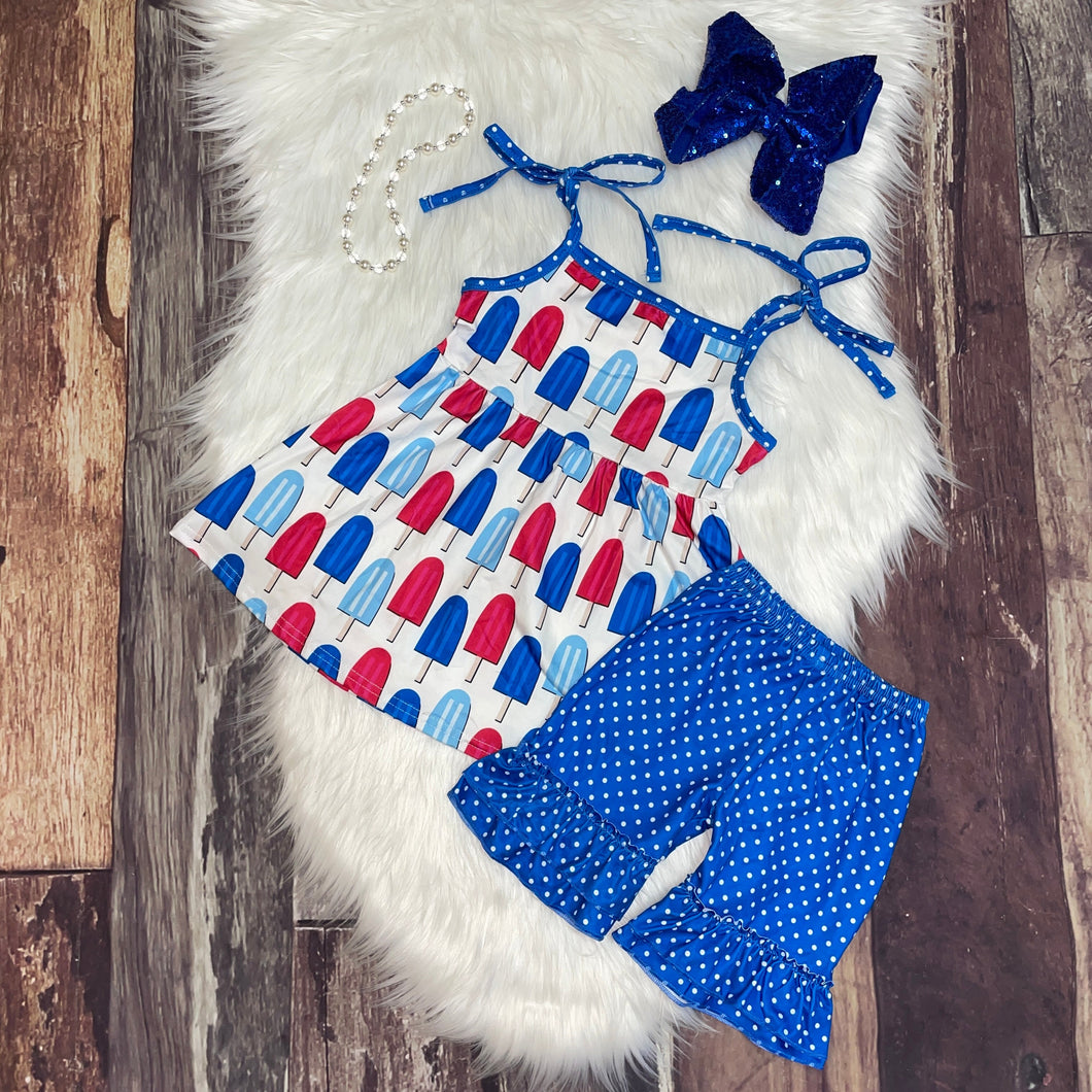 4th of July Americana Popsicle Tunic & Ruffle Shorts