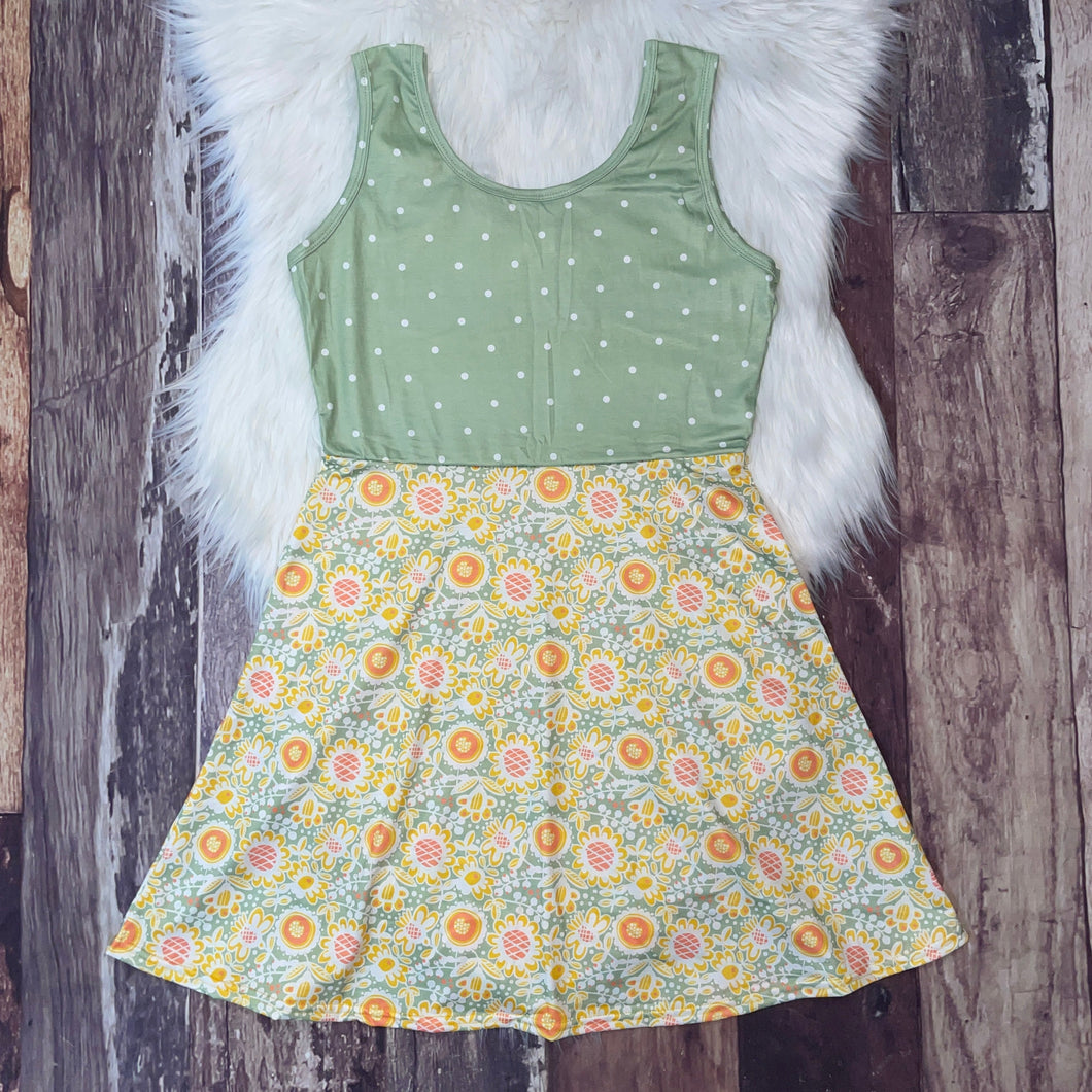 Mint and Coral Mommy Dress