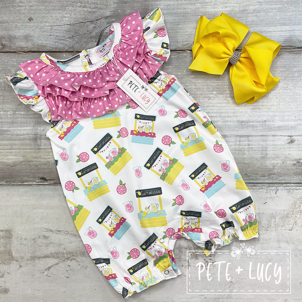 Pink lemonade Romper