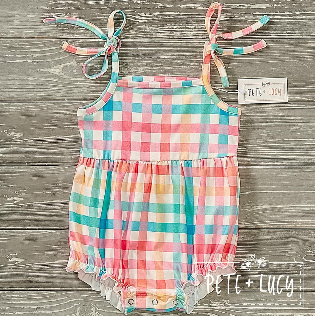 Summertime Gingham Romper **Pre Order