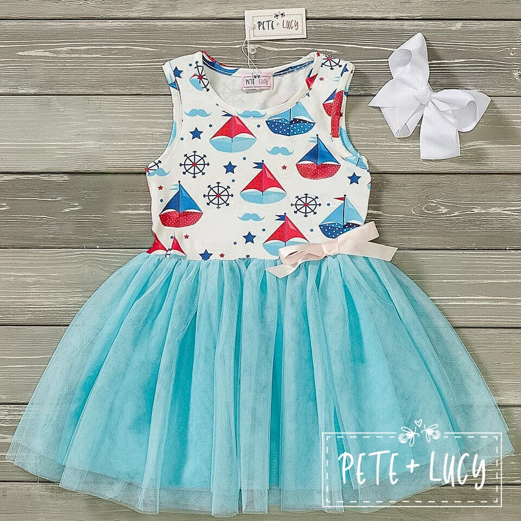 Come Sail with Me Tulle Dress **Pre Order