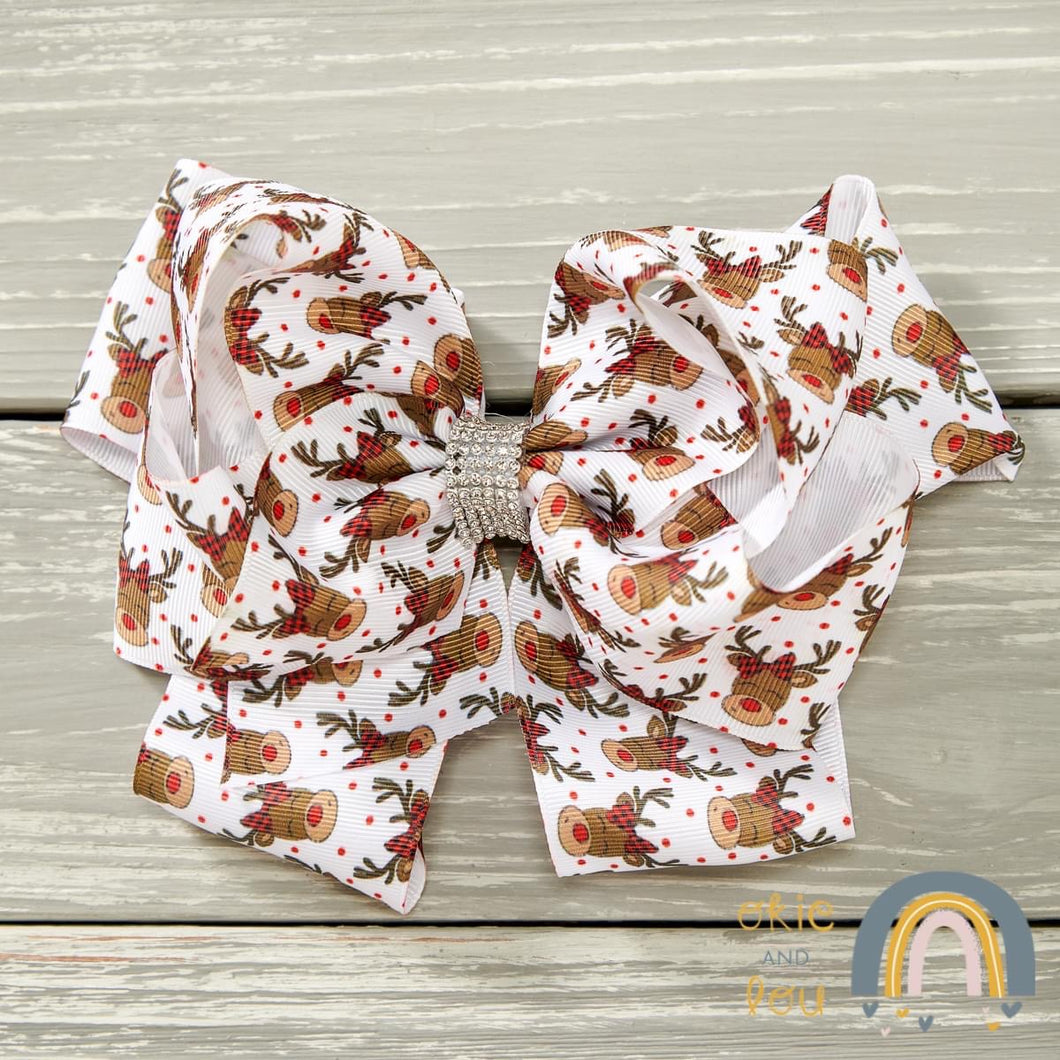Happy Rudolph Deluxe Bow **PREORDER