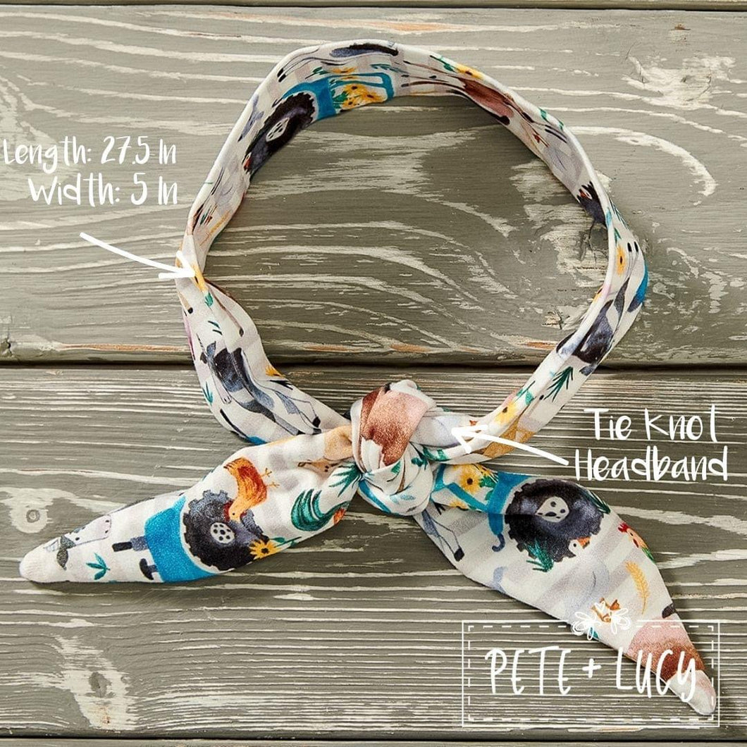 Down on the Farm Tie Headband *pre order