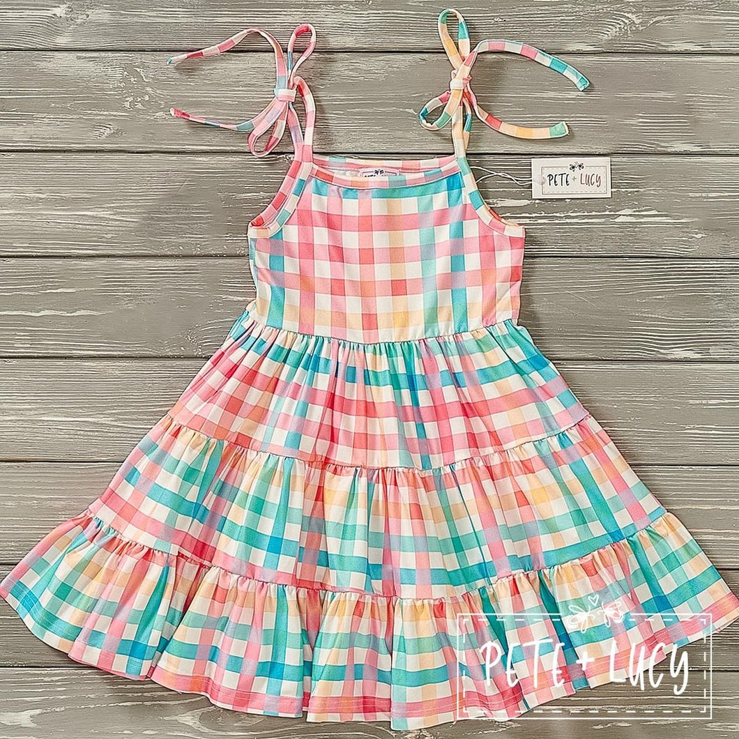 Summertime Gingham Girls Dress **Pre Order