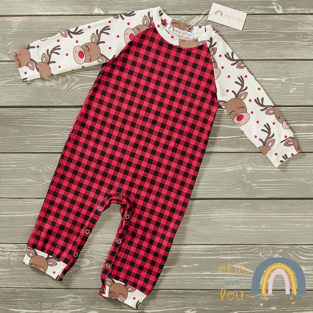 Happy Rudolph Infant Romper **PREORDER