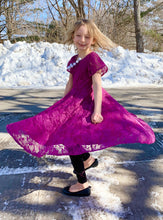 Load image into Gallery viewer, Purple Twirly Dress
