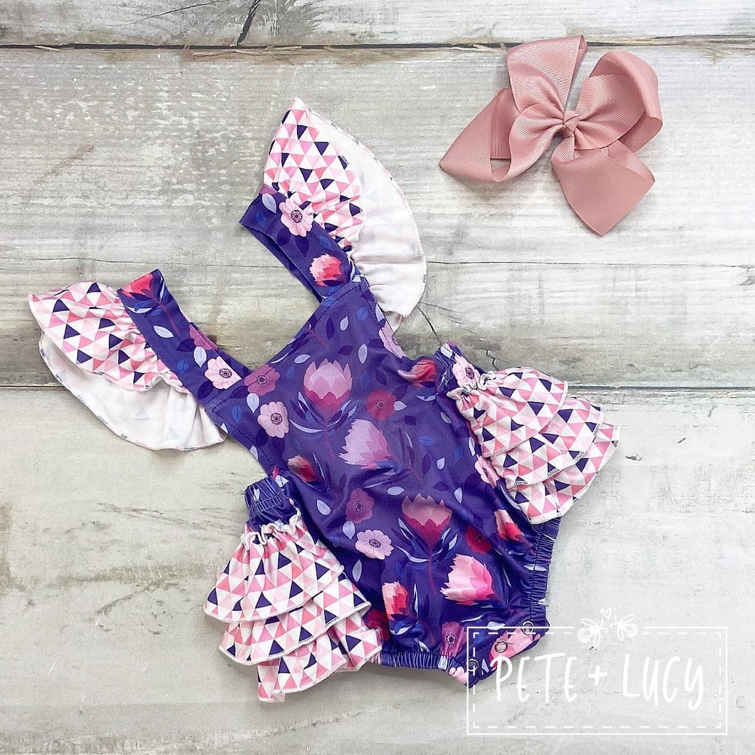 Purple Protea Infant Romper **PREORDER