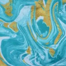 Load image into Gallery viewer, Seafoam &amp; Gold Swirl Print Ruffle Sleeve Dress (SWS4104)-Dresses-Sparkledots-sparkledots
