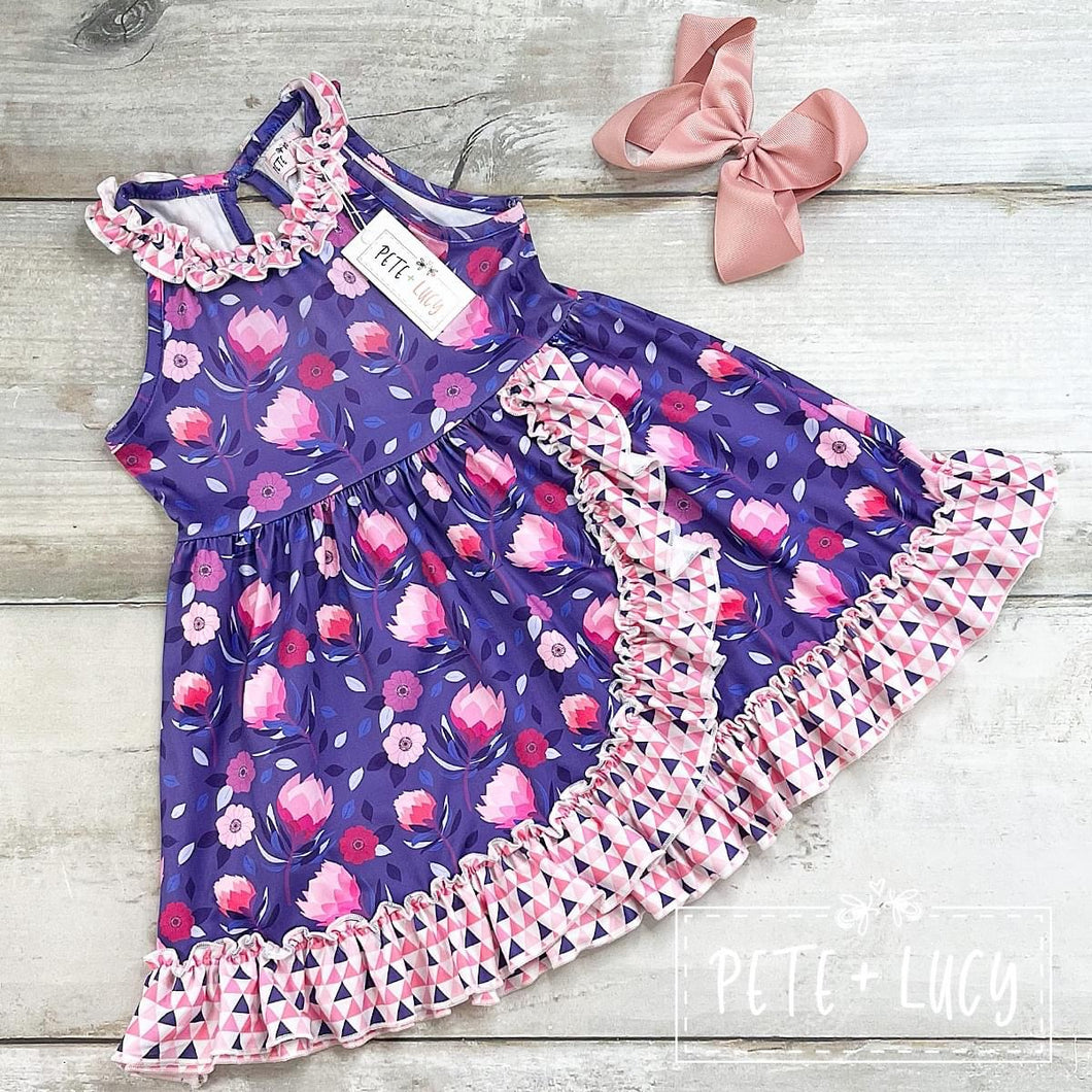 Purple Protea dress **PREORDER