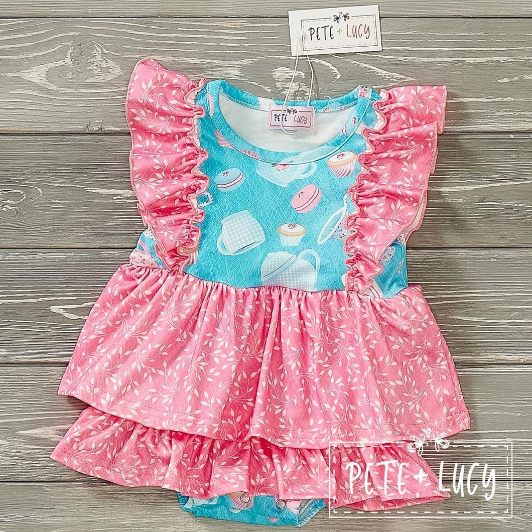 Tea for Two romper ** Pre Order