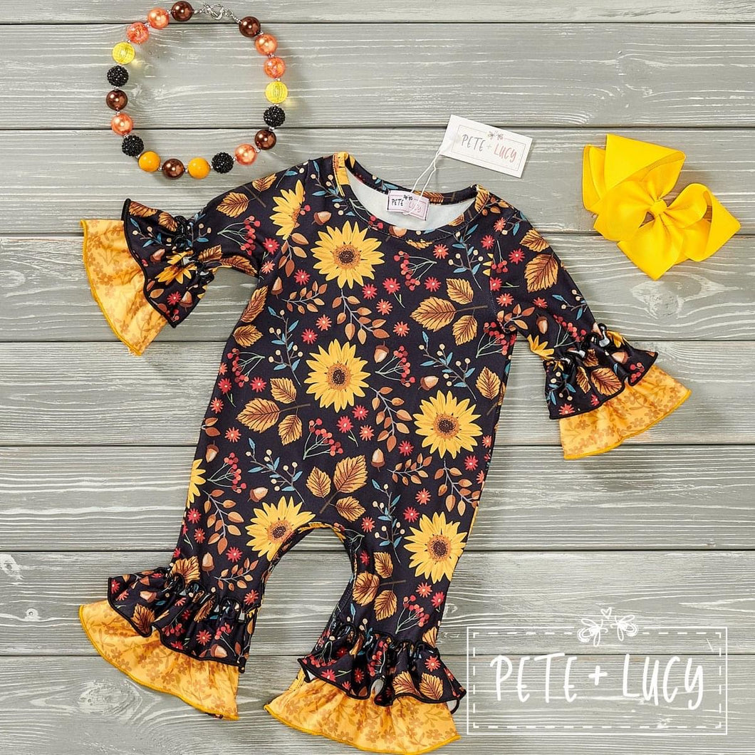 Dancing with Sunflowers romper