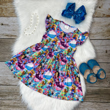 Load image into Gallery viewer, Pink Bakery Wonder Flutter Sleeve Mid-Twirl Dress
