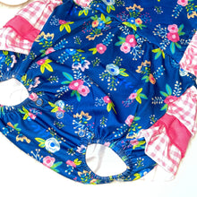 Load image into Gallery viewer, Hot Pink and Navy Blue Floral Ruffle Bubble
