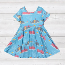 Load image into Gallery viewer, Friends at the Swimming Hole Twirly Dress (SWS4211)-Baby &amp; Toddler Clothing-Sparkledots-sparkledots
