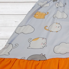 Load image into Gallery viewer, Cats in the Clouds Ruffle Dress (SWS5031)-Dresses-Sparkledots-sparkledots
