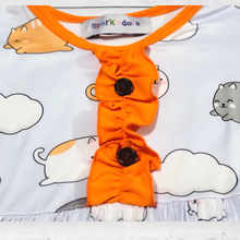 Load image into Gallery viewer, Cats in the Clouds Ruffle Dress (SWS5031)-Dresses-Sparkledots-sparkledots
