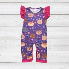 Load image into Gallery viewer, Animal Faces Romper (SWS5115)-Jumpsuits &amp; Rompers-Sparkledots-sparkledots
